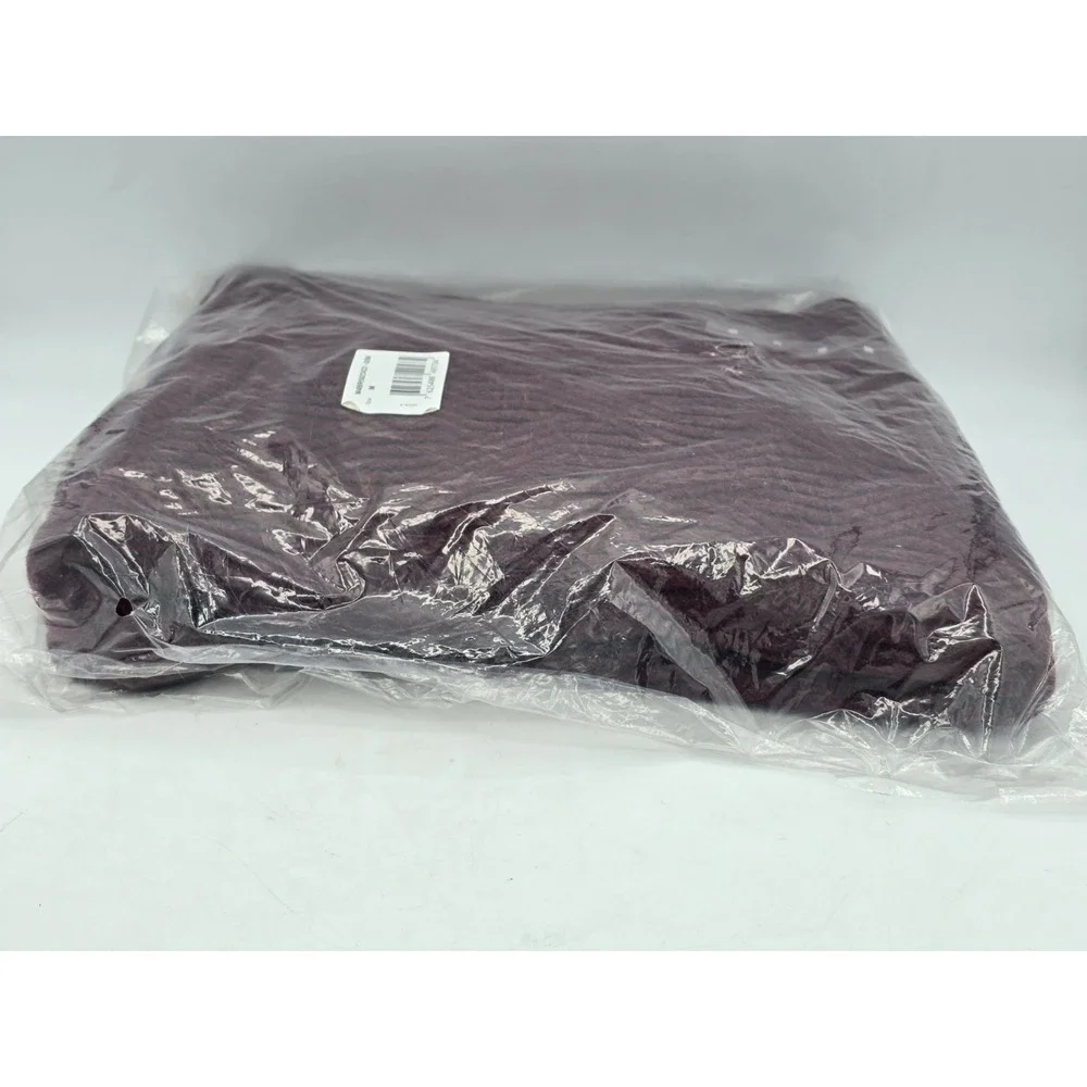 Guess Eco Wesley‎ Burgundy Red Long Sleeve Lattice Ribbed Sweater Size Medium - Picture 11 of 11